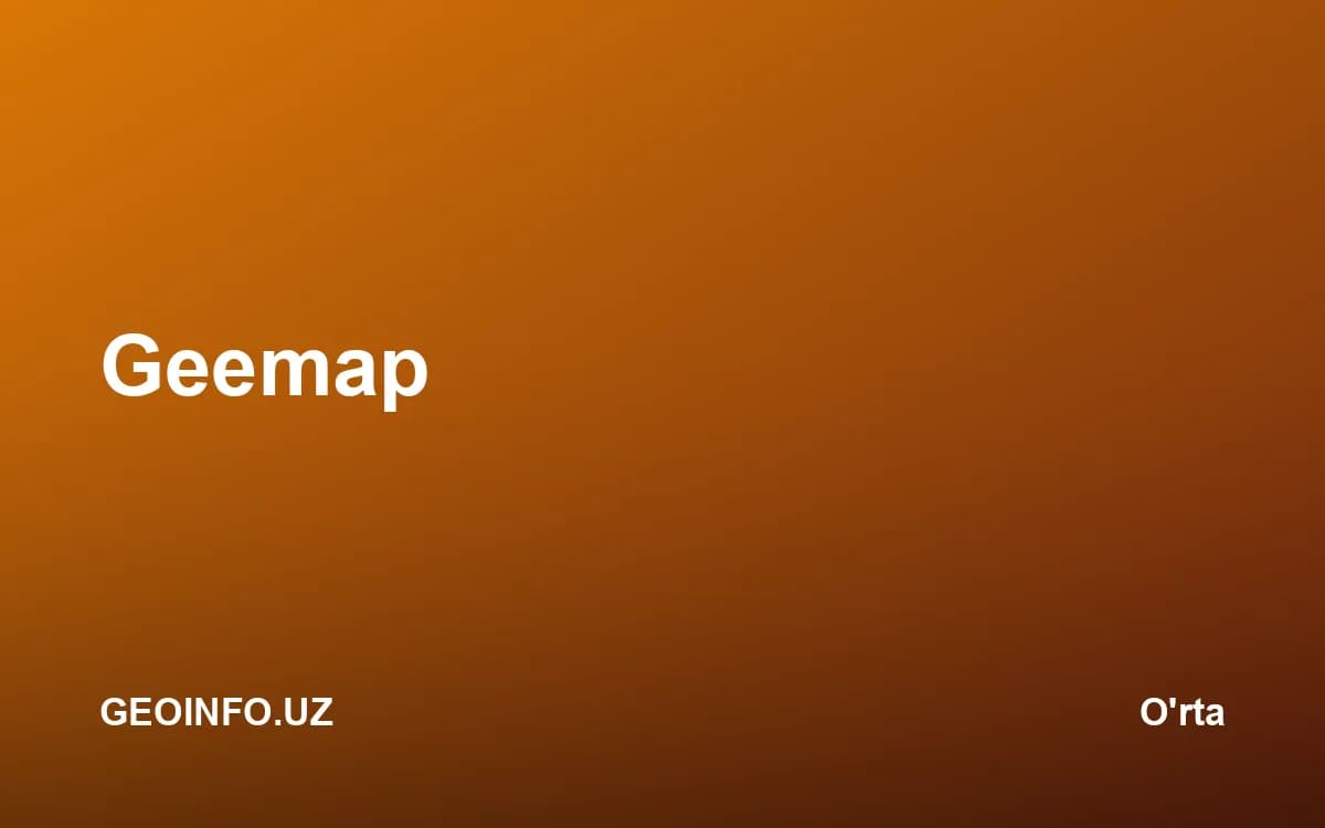 Geemap kursi
